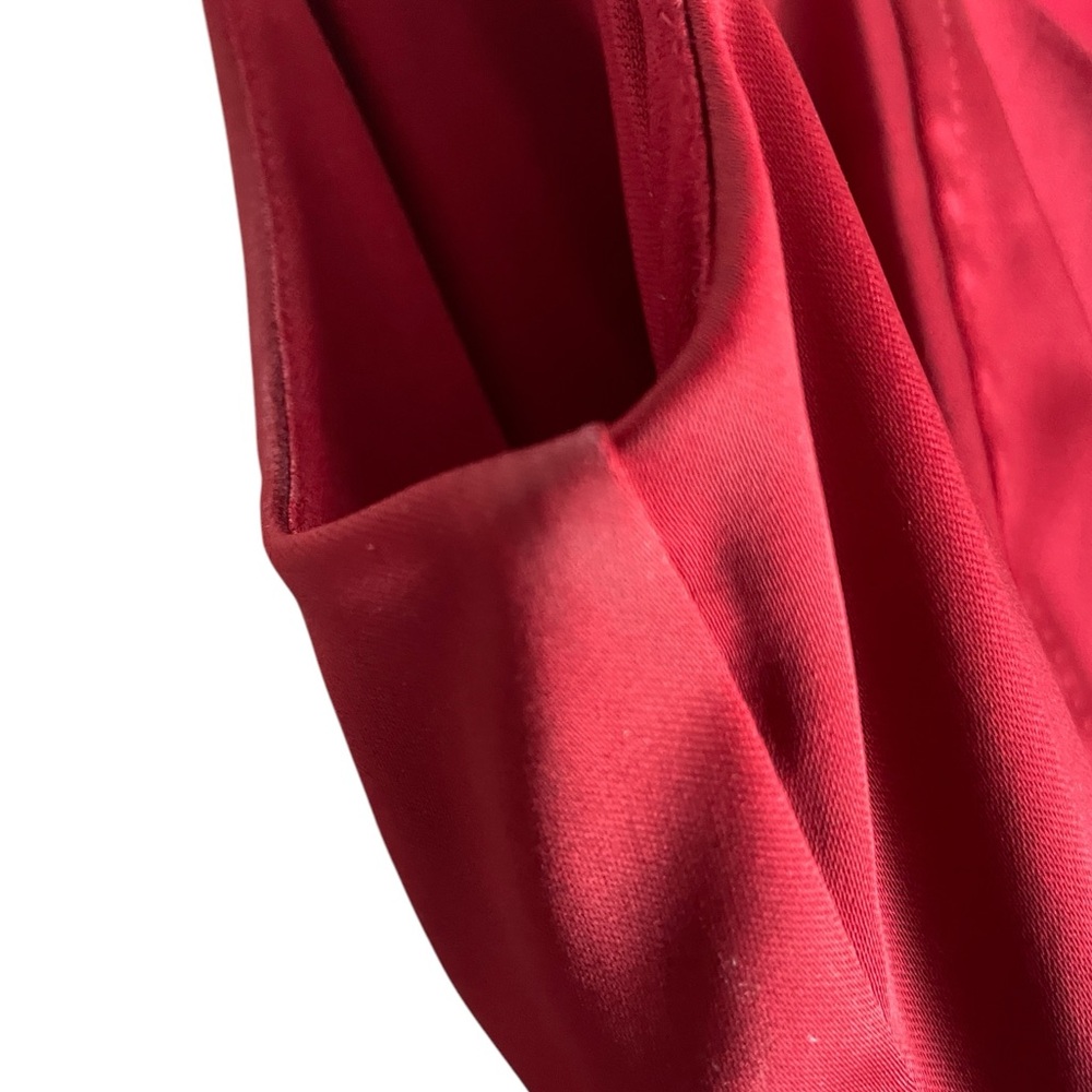 Cache Red Satin Tank Top with Side Ruching (M) - Picture 3 of 4